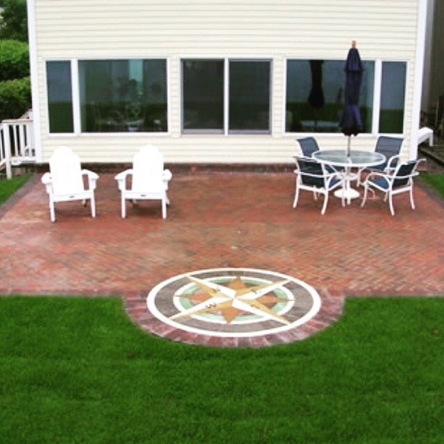 patio ideas, outdoor living, PAVERART, landscape design, landscape architecture, Compass Rose