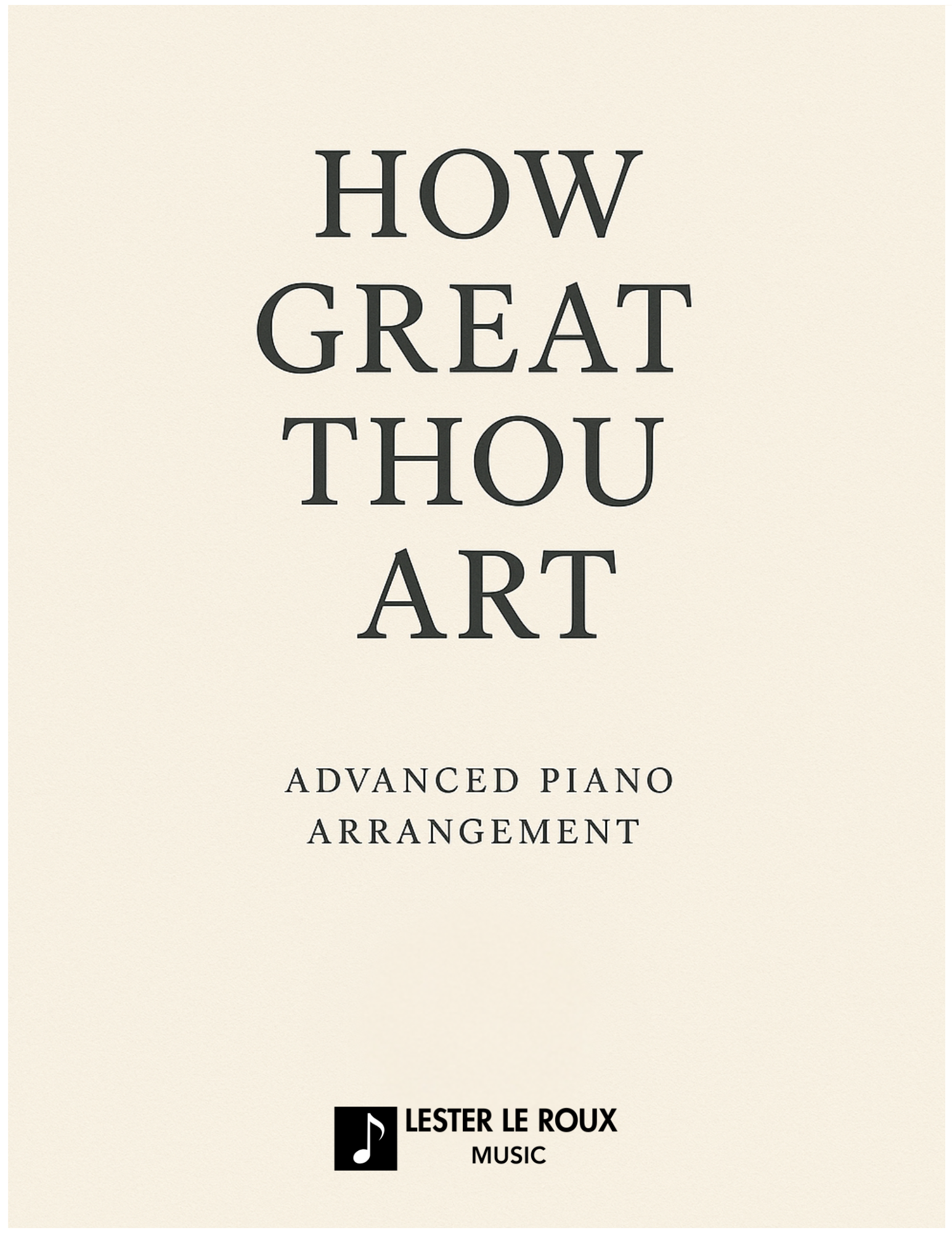 How Great Thou Art piano hymn arrangement PDF – advanced Christian piano sheet music download