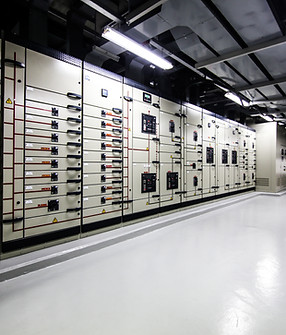 Global data center walkway between rack cabinets modern industrial IT world communications