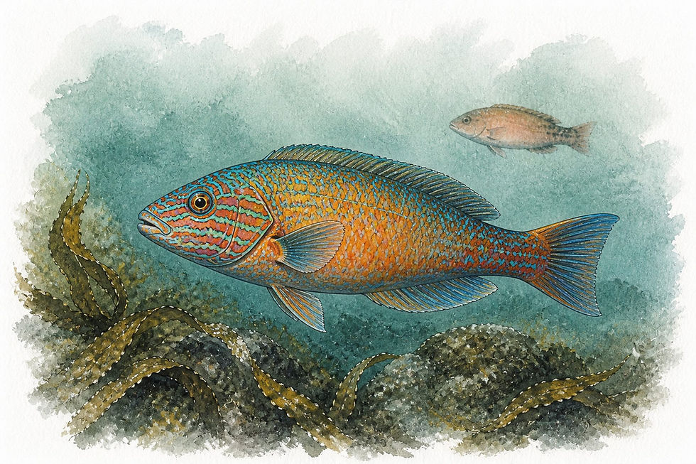 Cuckoo wrasse: the most colourful fish in Irish water, and every blue one started out female