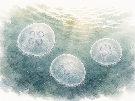 Moon jellyfish: the ones you can swim through