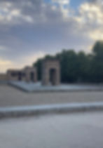 el Templo de Debod fue un regalo de Egipto a España en 1968.