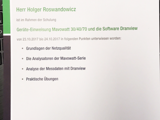Seminar Netzqualitätsmessungen Powerquality bei GMC Instruments Nürnberg 24.10.2017