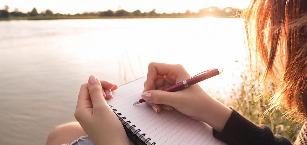 Woman Writing Lake.png
