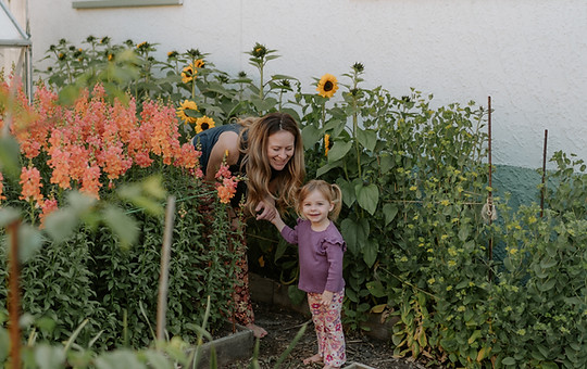 flowers growing with the mother and daughter who run the family farm