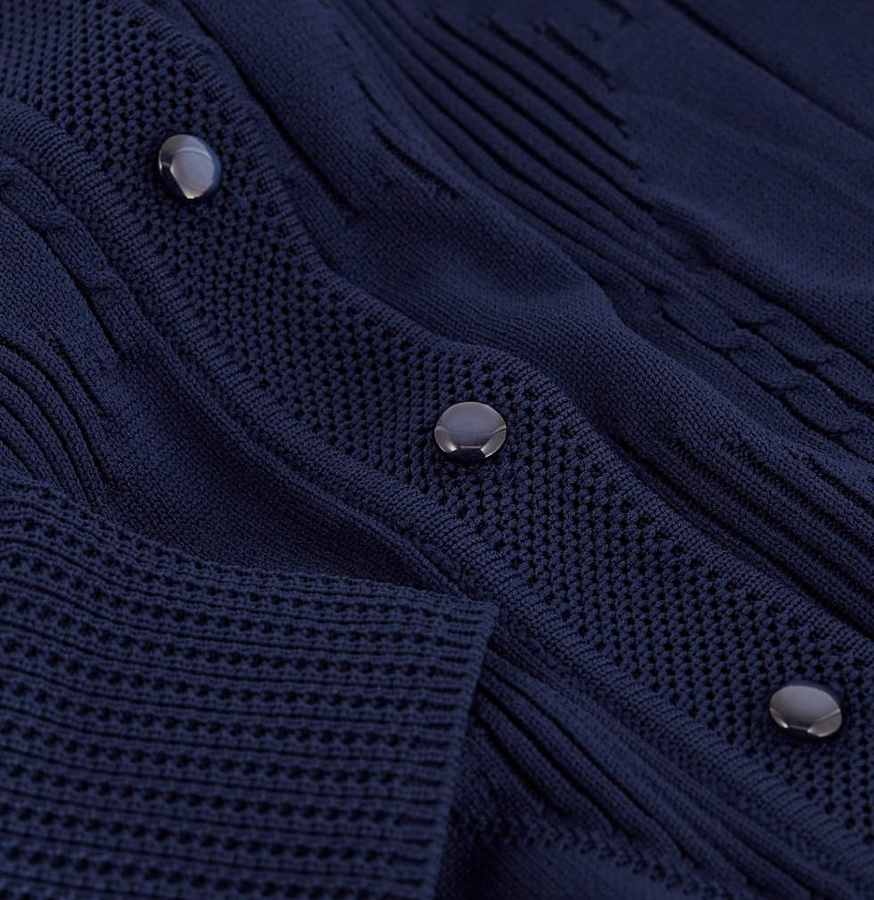 Thumbnail: JM50 John Mills Diamond Pattern Sweater-Navy Blue