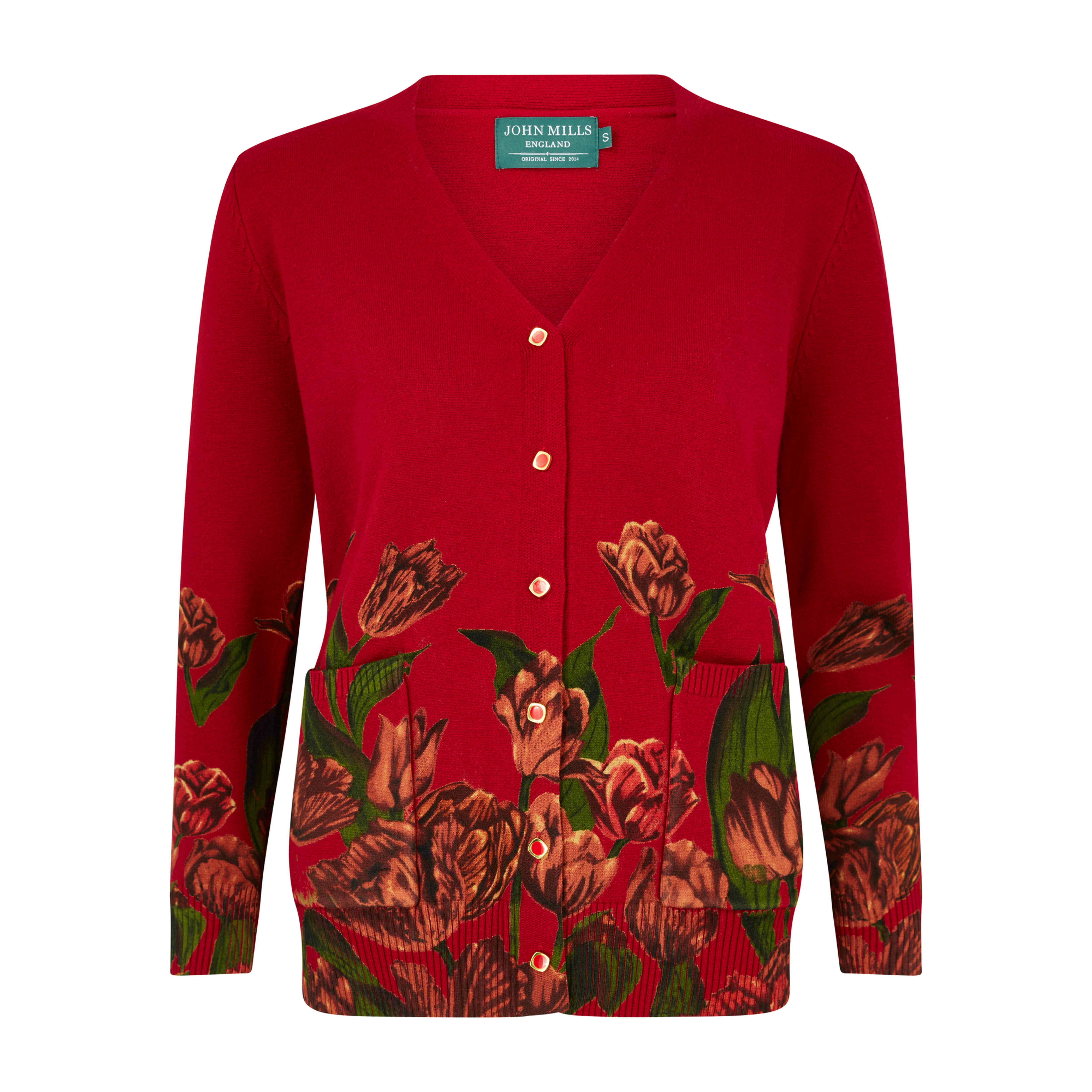 JM27 Tulip Cardigan-Red