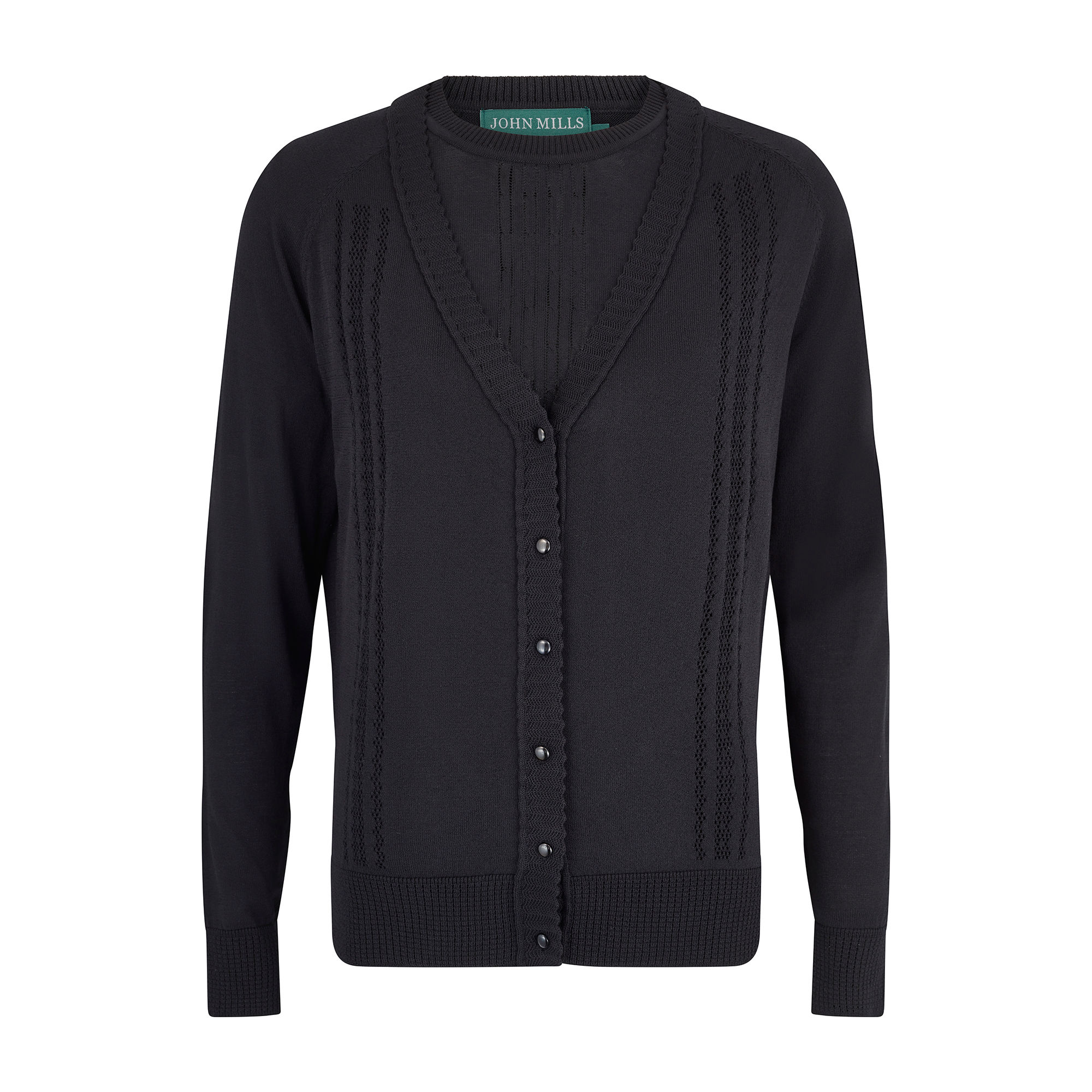 JM42 Cardigan and T-shirt Set-Black