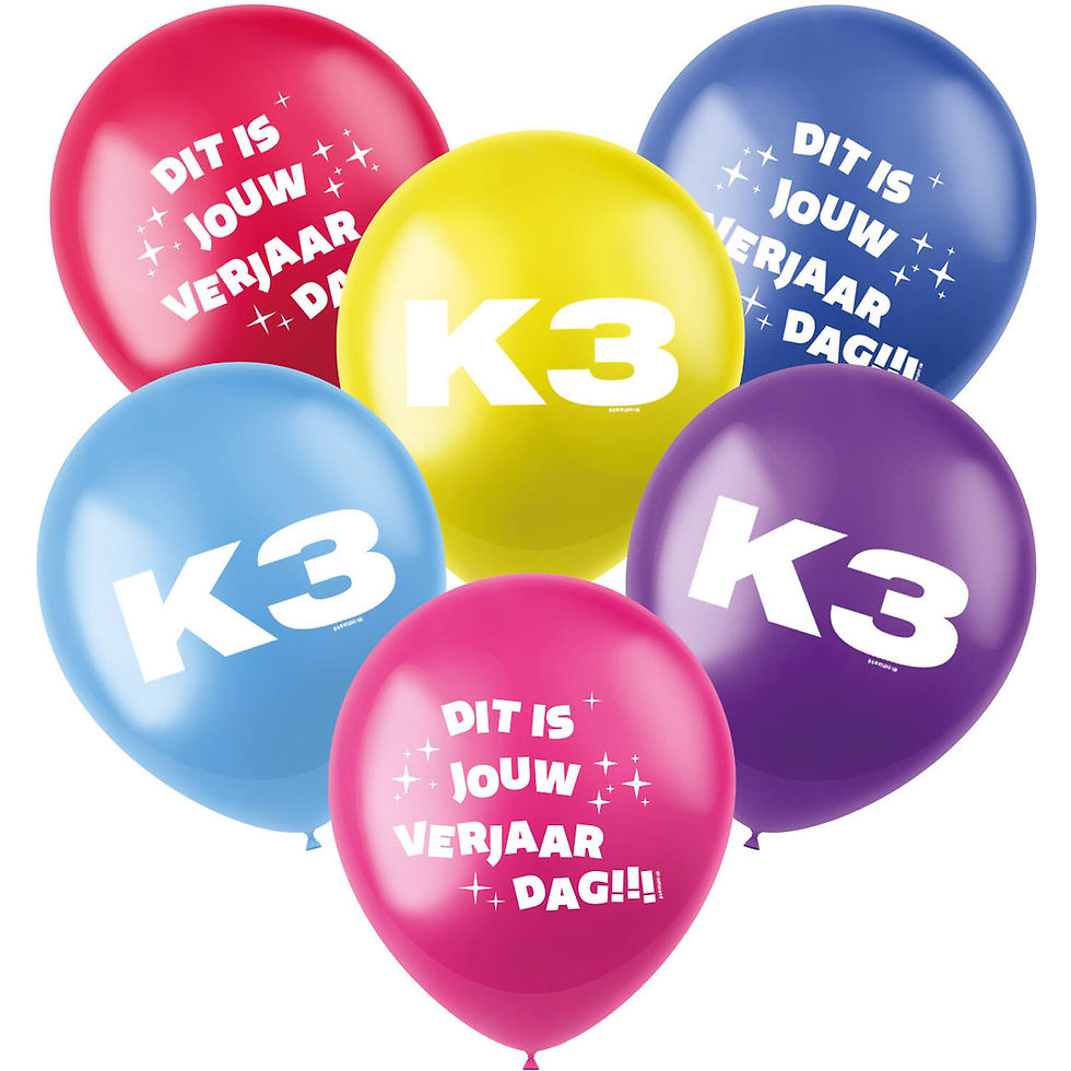 Thumbnail: K3 - FEESTPAKKET (Groot) 11-delig incl. folieballon.