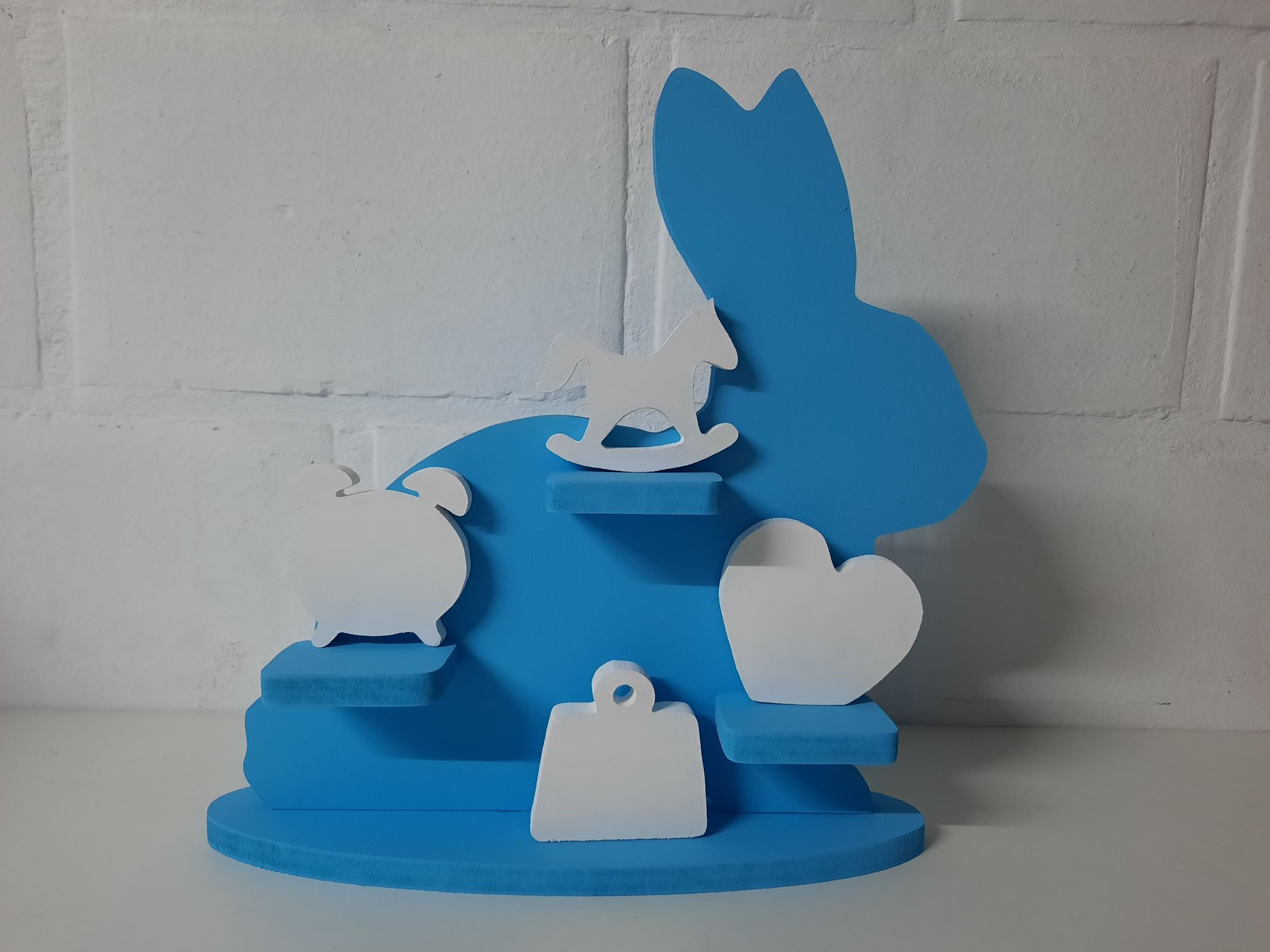 Geboortebord Konijn LICHT BLAUW