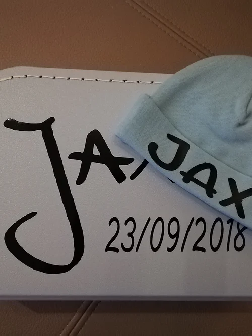 Babymuts BABYBLAUW met naam