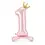 Thumbnail: Staande Folieballon ROZE MET KROON Cijfer 1 - 84 cm