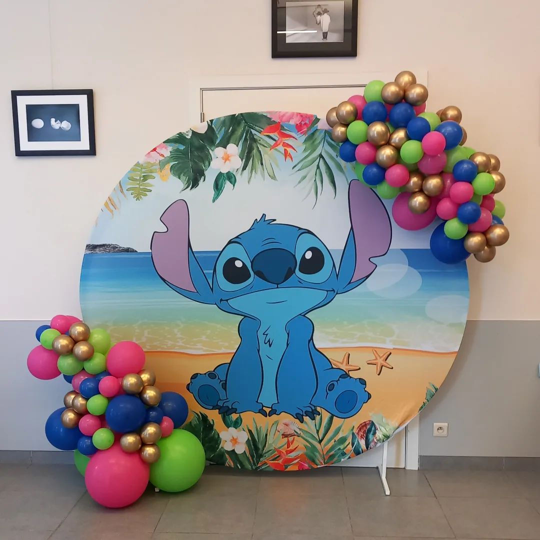 STITCH doek - Cirkel van 2 Meter = Zonder ballonnen