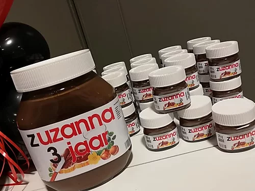Thumbnail: Afgewerkt: 25x Mini Nutella potje 25 gram.
