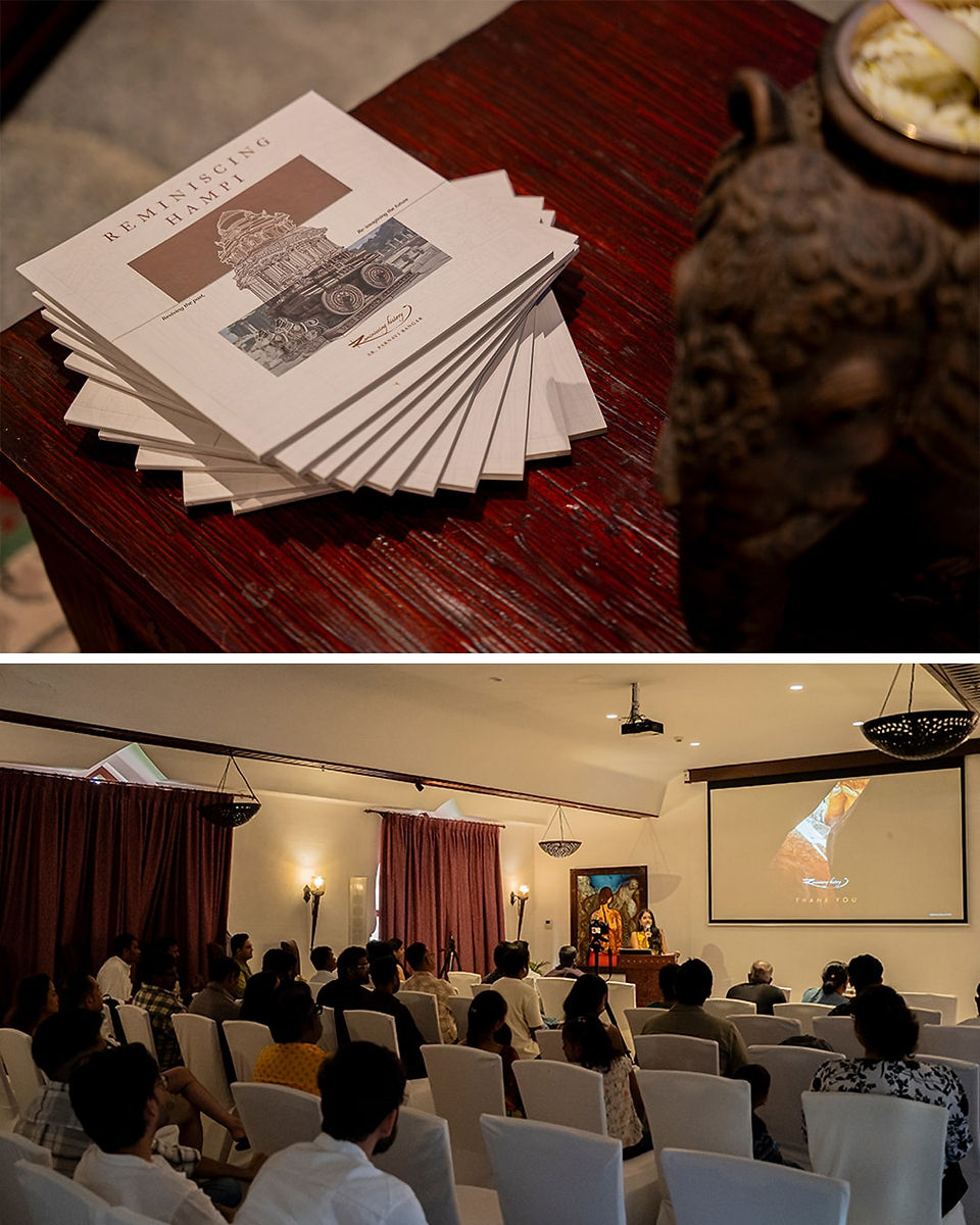 book launch reminiscing hampi