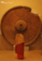 Stone carving Sarnath Monk Buddhist revival art prints