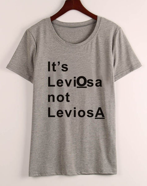 Thumbnail: New Fashion LeviOsa Not LeviosA Cotton Women's T-shirt Black White Gray