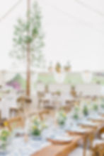 coastal tented wedding blue design