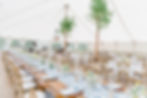 coastal tented wedding blue design