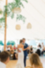 coastal seacoast new hampshire tented wedding with blue and rattan photo and video
