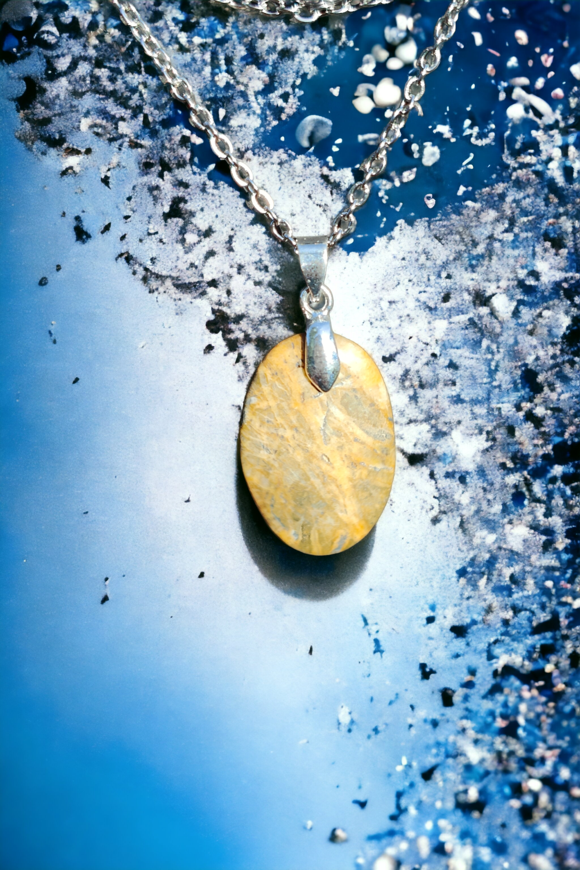 Colgante mineral de fibra amarilla