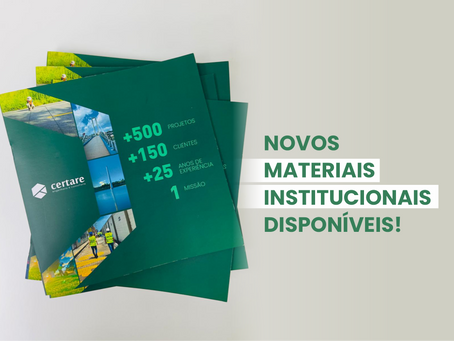 Novos materiais institucionais disponíveis!