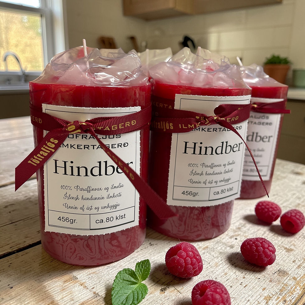 Hindber - Íslensk ilmkerti - kósý heima - Uppáhalds ilmkerti