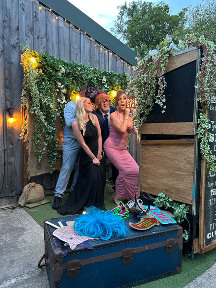 Guests in a Photo Booth in Wiltshire