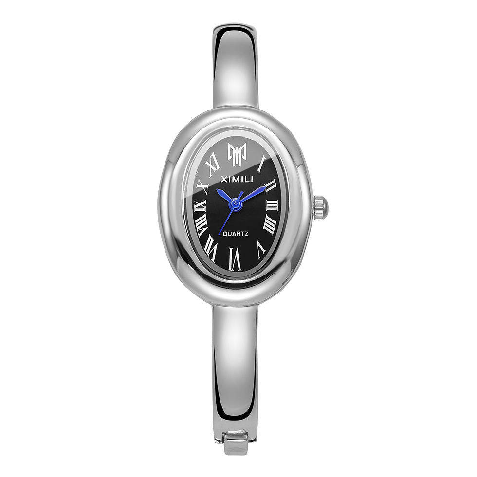 Thumbnail: Elegant Oval Roma Dial Women Quartz Watch Fashion Bracelet Strap Ladies Wristwat
