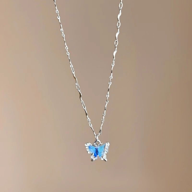 Thumbnail: Blue Butterfly Layered Necklace