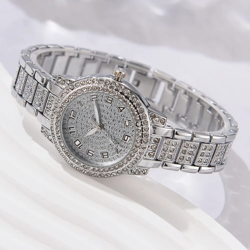 Thumbnail: 6PCS Women Watch Luxury Elegant Alloy Watch Crystal Wristwatch For Ladies Gift Q