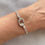 Thumbnail: Sterling Silver 925 Love Knot Popcorn Chain Bracelet