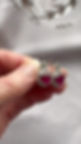 Thumbnail: Genuine Ruby Duchess Silver Long Stud Earrings