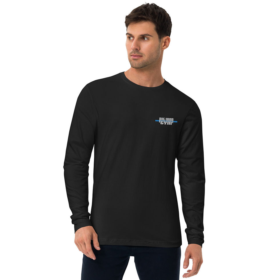 Thumbnail: Fitted Long Sleeve Crew (BLUE LINE LOGO)