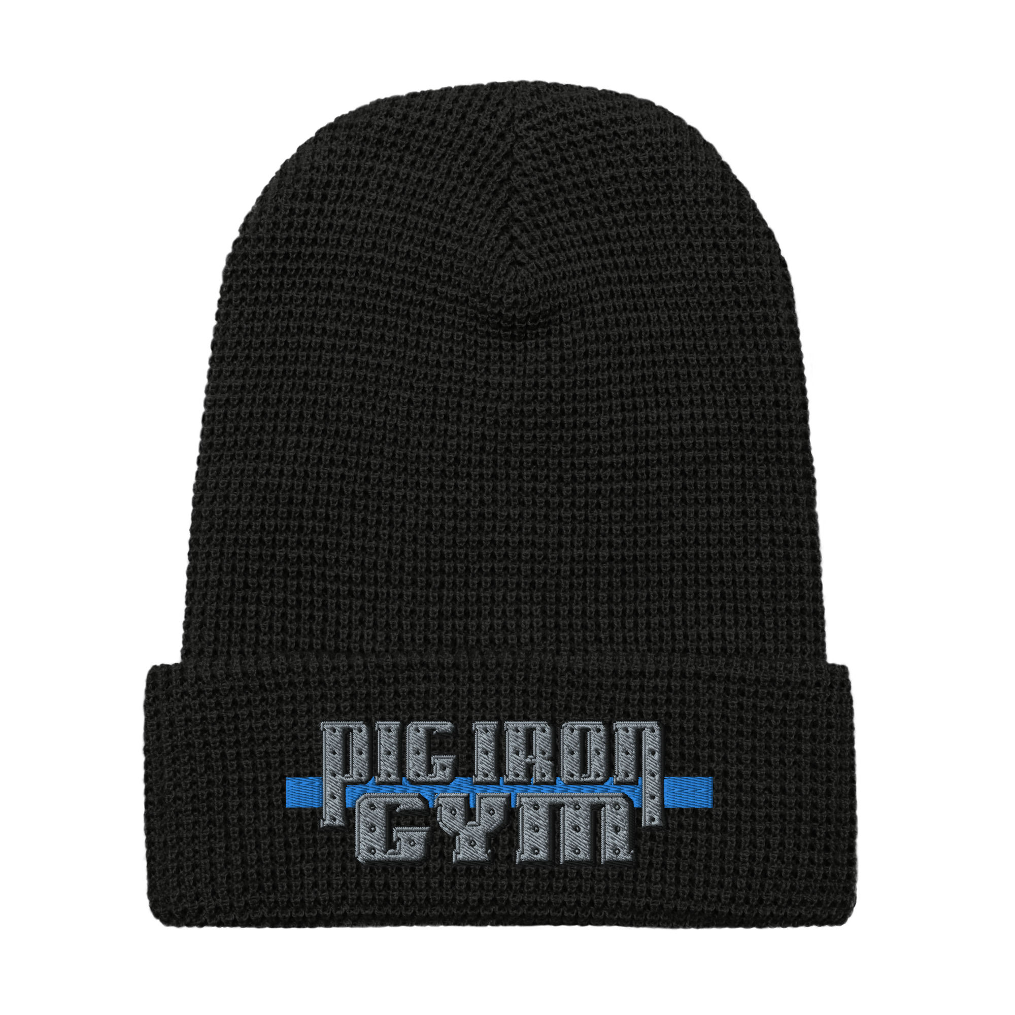 Waffle beanie (BLUE LINE LOGO)
