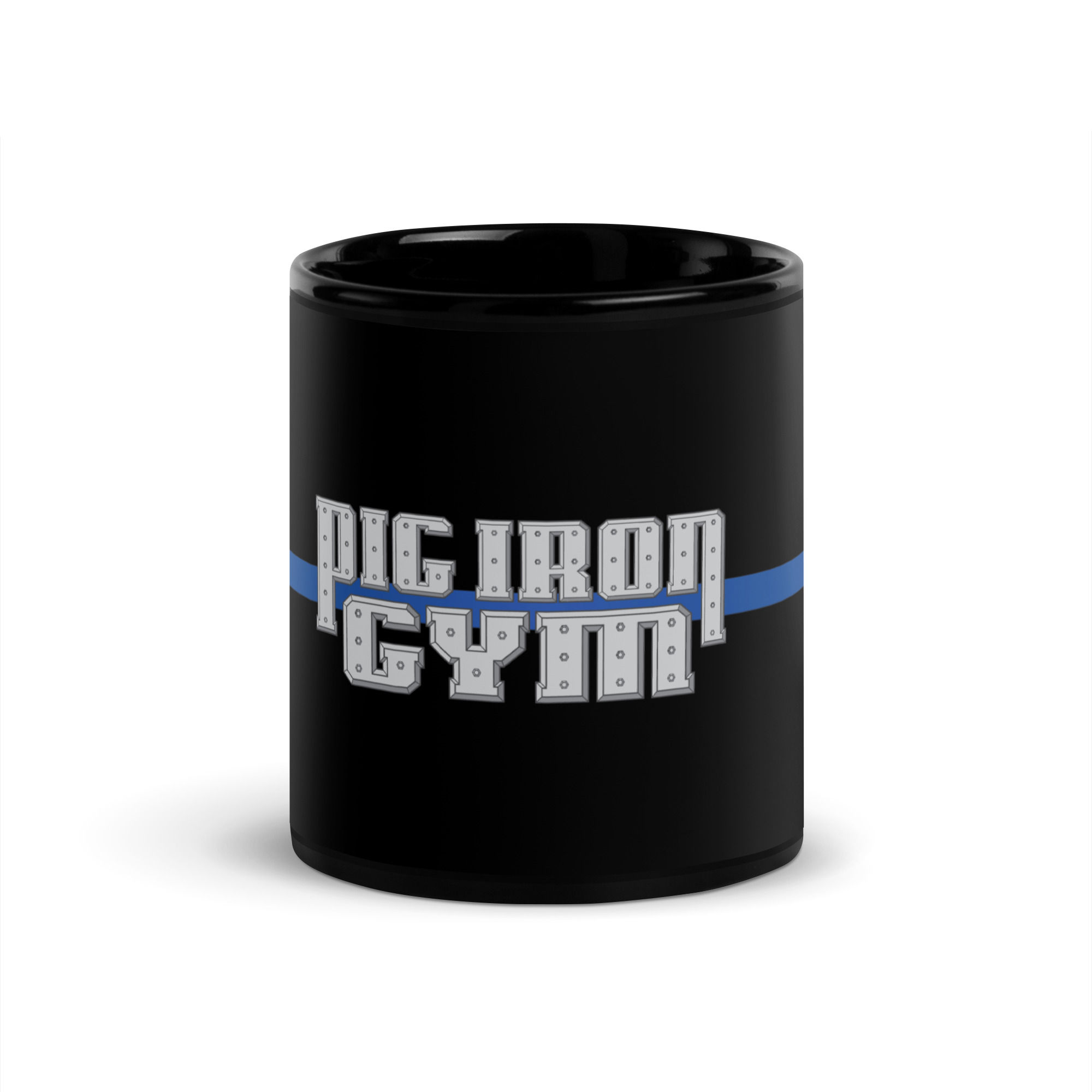 Black Glossy Mug (THIN BLUE LINE LOGO)