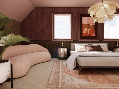 Grote slaapkamer met maatwerk interieur