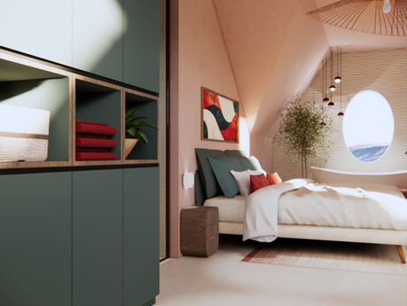 Hotel chique slaapkamer interieur