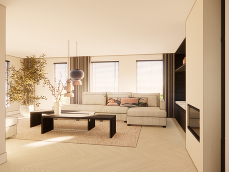 Ruimte woonkamer ontwerp