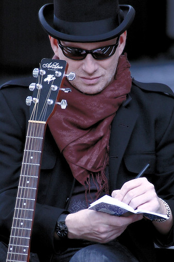 Dave Jay writing a cool tune for your loved one.