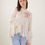 Thumbnail: Sheer Ruffle Sleeve High-Neck Blouse