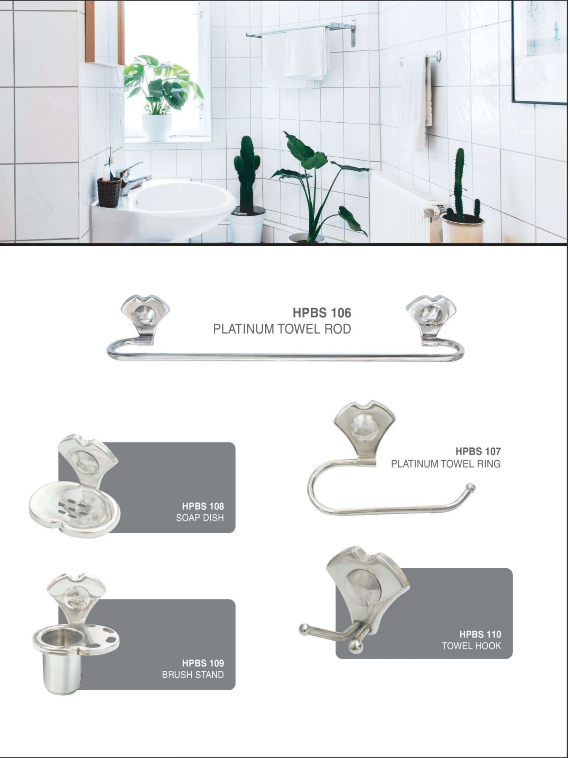 SS Bathroom Accessories Set