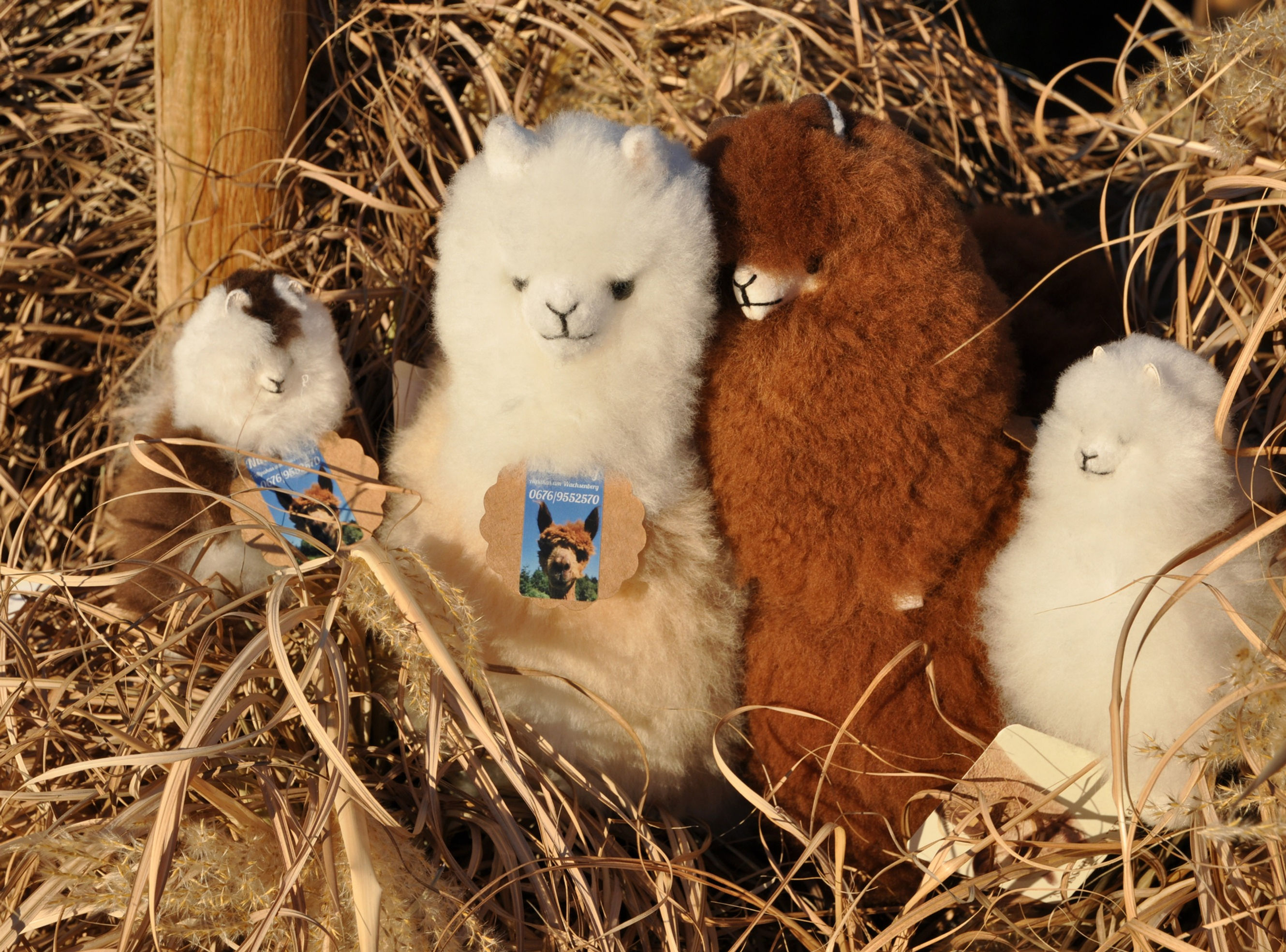 Alpaka Kuscheliges Felltier (30cm ) aus Alpakafell Fell