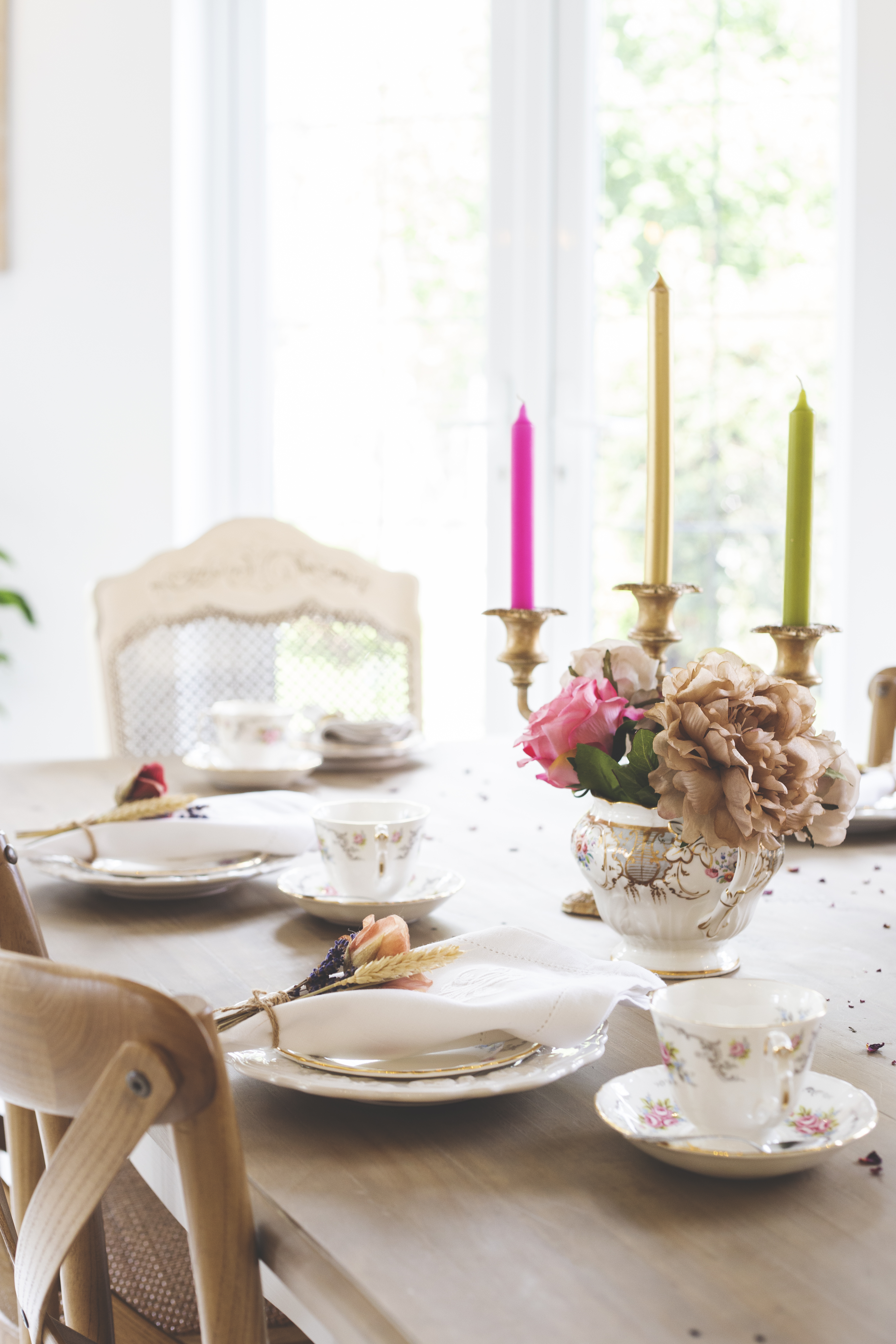 Afternoon tea table setting