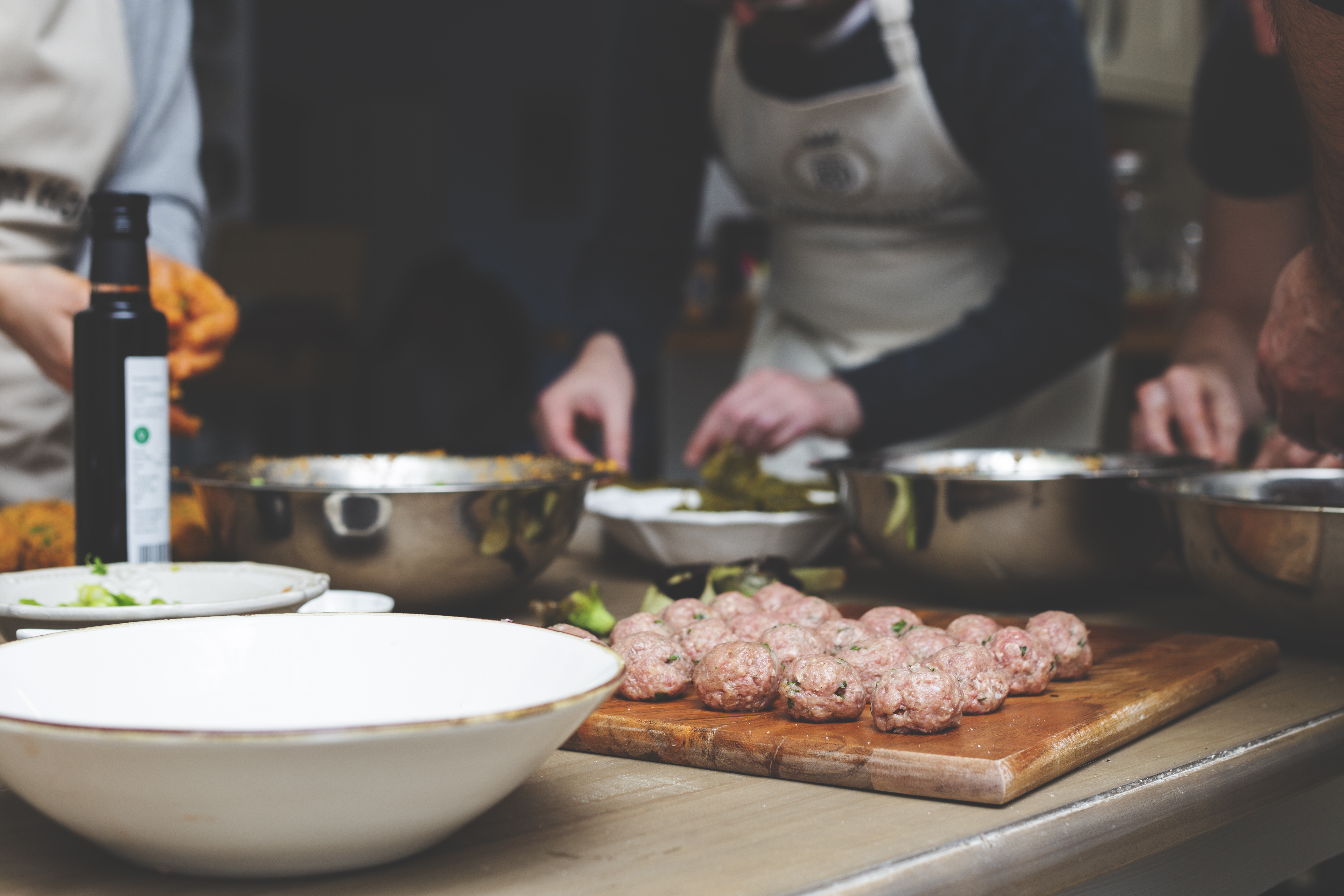 Meze making-Greek meatballs