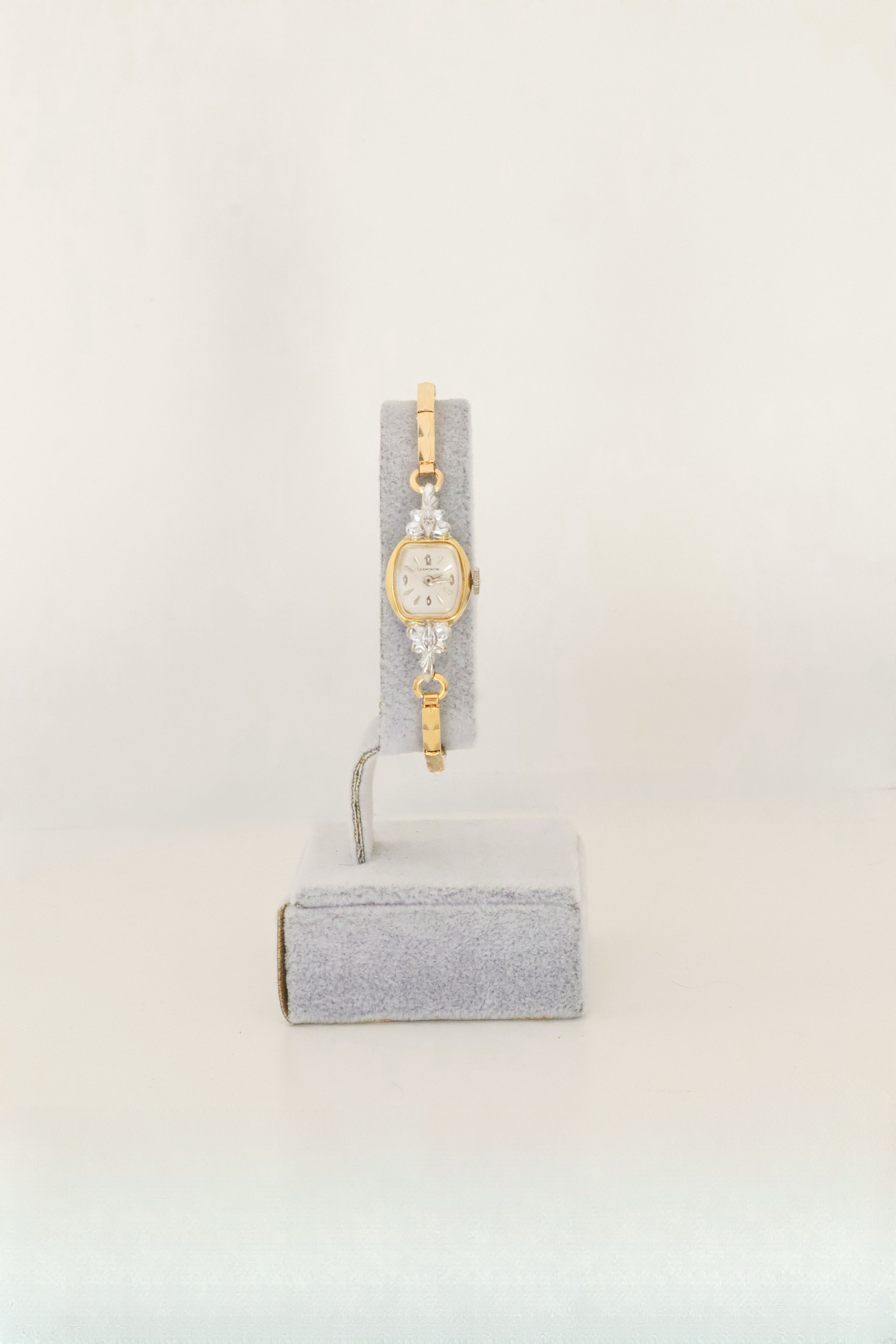 Lemontre 1960’s Wind-Up Antique Watch with Diamond Details