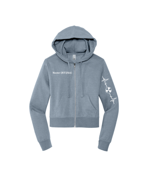 Thumbnail: Full Zip Women's Custom Radiation Heartbeat Hoodie
