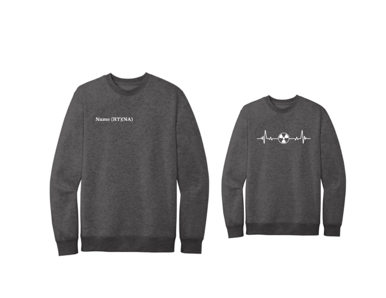 Thumbnail: 2 Sided Unisex Custom Radiation Heartbeat Crew