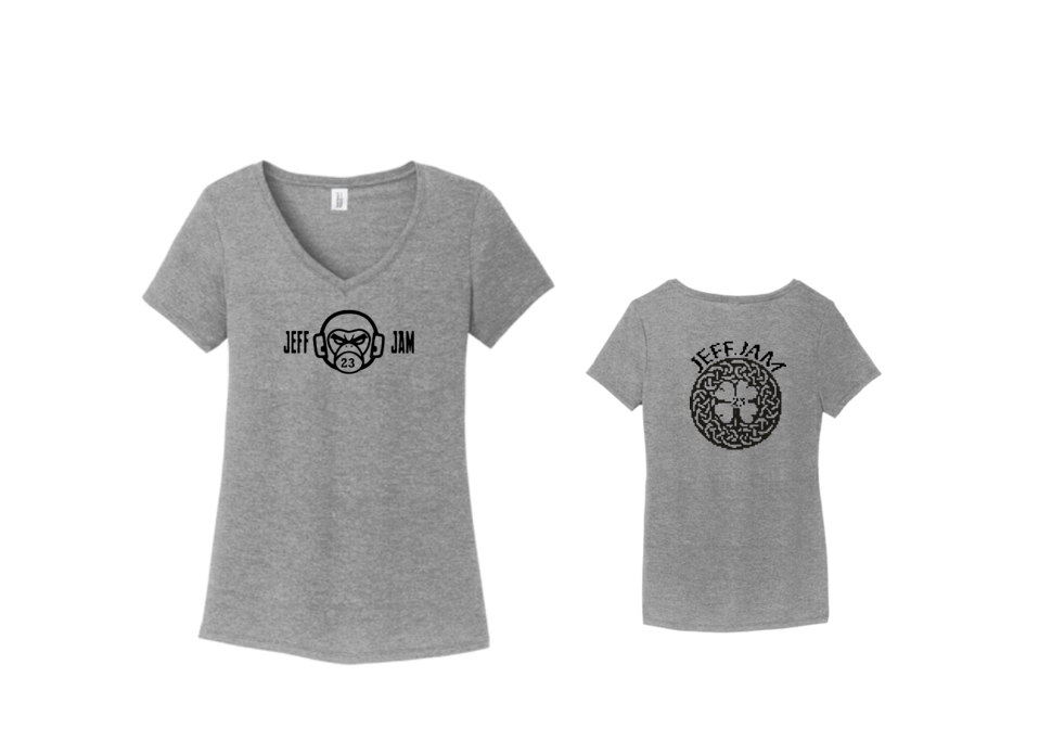Thumbnail: Full Back Jeff Jam Women's V-Neck Tee