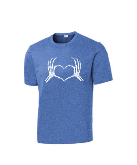 Thumbnail: Performance Men's Full Front Skeleton Heart Tee